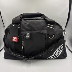 OGIO Half Dome Black 18" Duffel Bag Mens Travel Shoe Compartment Audio Pocket